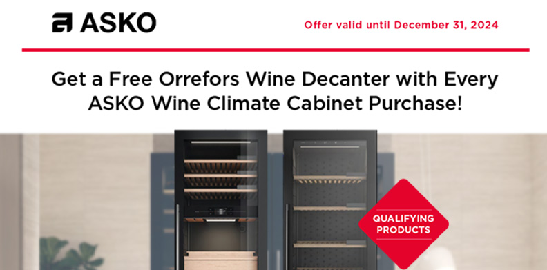 ASKO FREE* ORREFORS WINE DECANTER WITH QUALIFYING PURCHASE