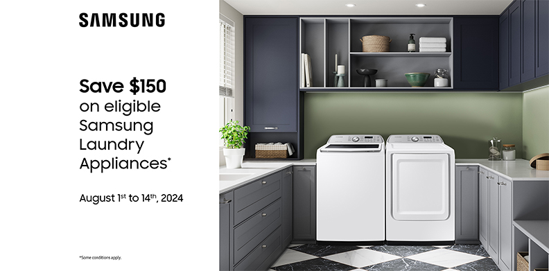 SAMSUNG SAVE $150 ON LAUNDRY